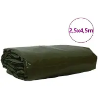 vidaXL Plane 650g / m² Olivgrün 2,5 x 4,5 m Canvas mit PVC-Beschichtung