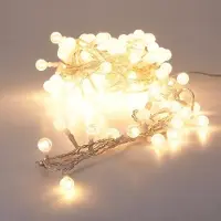 Springos Lampki choinkowe Springos ŚWIATŁA 120 LED Z DEKORACYJNĄ KULKĄ CIEPŁY BIAŁY