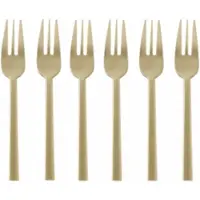 Sambonet Kuchengabeln Neutra Antique PVD Champagne Gift Pack (6er-Set)