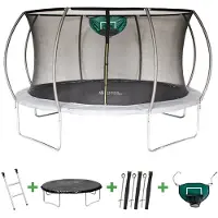 HABITAT ET JARDIN Trampolin mit Innennetz "Jumper" - Ø 4,25 m - Grau
