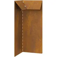 vidaXL Schneckenzaun 10 x 10 x 25 cm Wetterfeststahl Rostig