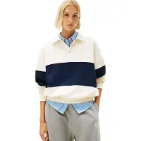 Tommy Hilfiger Damen Pullover & Cardigans Gold Btn Rugby Fleece Swtsrt - Multi - Größe L