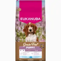 Eukanuba Dog Puppy Small/Medium Grainfree Hundefutter - Seefisch - 12 kg