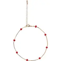 NAEMI Women Anklet in Rose Gold Red | Gr.: onesize