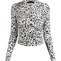Faina Damen Bluse in Schwarz Weiss | Gr.: L
