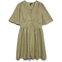 Vero Moda Minikleid "VMMELANEY 2/4 SHORT DRESS WVN NOOS" Sommerkleid, Kunsfaser, taillierte Form