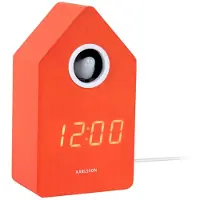 Karlsson - Wecker Cuckoo Led - Orange - 9x9x15.8cm