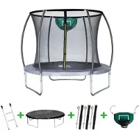 HABITAT ET JARDIN Trampolin mit Innennetz "Jumper" - Ø 4,88 m - Grau