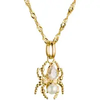 Thomas Sabo Halskette True Romance Spinne Perle 18k Vergoldung