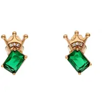 NAEMI Women Earrings in Rose Gold Green | Gr.: onesize