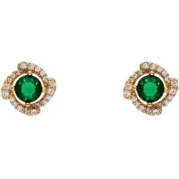 NAEMI Women Earrings in Rose Gold Green | Gr.: onesize
