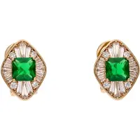 NAEMI Women Earrings in Rose Gold Green | Gr.: onesize