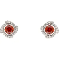 NAEMI Women Earrings in Silver Red | Gr.: onesize