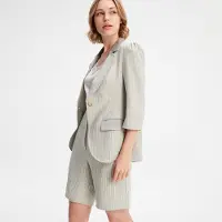 Smart & Joy Gestreifte Jacke aus Bi-Material