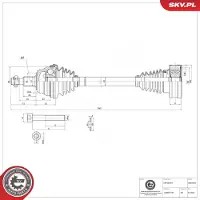 ESEN SKV 40SKV006 Antriebswelle Vorne Links für VW Golf IV Schrägheck (1J1) Golf IV Variant (1J5) Bora Limousine (1J2) Bora Variant (1J6) PASSAT