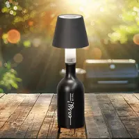 FH Lighting LED-Flaschenlampe Fiocco, sandgrau, RGBW, IP54, dimmbar, alu / grau / zink, für Wohn- / Esszimmer, Metall, Modern