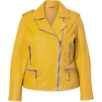 Angel of Style Lederjacke in zitrone | Gr.: 50