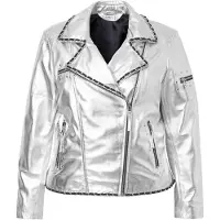 Angel of Style Lederjacke in silber | Gr.: 44