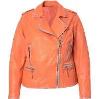 Angel of Style Lederjacke in orange | Gr.: 52