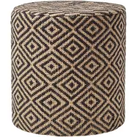 Homescapes SITZPOUF rund mit Ethno-Muster, 40/40/42 cm