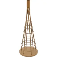 Mendler Deko-Baum MCW-O91, Weihnachtsbaum Schmuckbaum Weihnachtsdeko Christbaum zum Beschmücken, Metall 60cm goldfarben