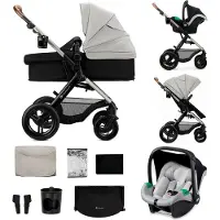 Kinderkraft Kombi-Kinderwagen "MOOV 2 XL", Baby, grau, Stahl, Kinderwagen Kombi-Kinderwagen, mit Luftreifen