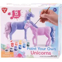 Playgo Einhorn Bastelset bemalen - kreative Unicorn Set 15-teilig
