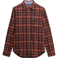 Superdry für Herren. M4011047A Holzfällerhemd rot (L), Lässig, Baumwolle, Langarm