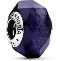 Pandora 792984C00 Silber Charm Facettiertes Blaues Muranoglas