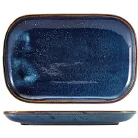 Genware Terra Aqua Blaue Rechteckige Teller 29 x 19,5 Cm