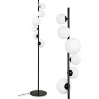 Hofstein Garaguso Stehlampe aus Metall/Glas in Schwarz/Weiß