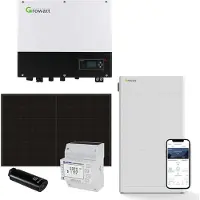 Growatt 7kWp PV Komplettanlage mit Glas Glas Modulen und 12,8kWh Speicher