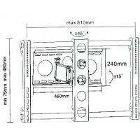 Dti Sop-3020 40-80´´ 75kg Tv-halterung Schwarz Schwarz One Size