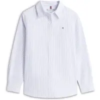 Tommy Hilfiger Hemdbluse "OXFORD RELAXED FIT SHIRT mit Hemdblusenkragen und Stickerei" Baumwolle, relaxed fit