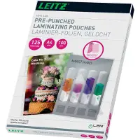 Leitz A4 Mehrfachperforierte 125 Mikron Laminierfolien 100 Einheiten