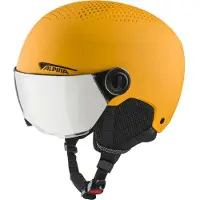 Alpina Skihelm Zupo Visor Q-Lite Kinder Burned/Yellow Matt-48 - 52 cm