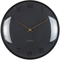 Karlsson - Wanduhr Fuerte Dome - Schwarz - 30.5x30.5x30.5cm