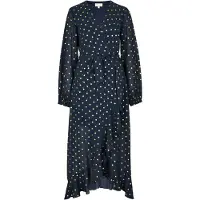 Apricot Midikleid Damen blau gepunktet, 40 823437-0002-00400