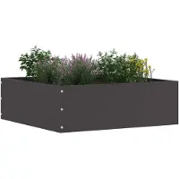 vidaXL Raseneinfassung 6 stk. 40 x 40 x 13 cm Stahl Schwarz