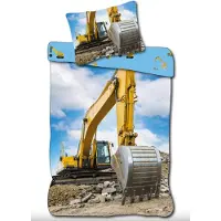 BrandMac Bed Linen - Junior Size 100 x 140 cm - Yellow Excavator