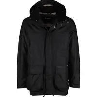 Barbour gewachste Jacke einfarbig dunkelblau normaler Schnitt