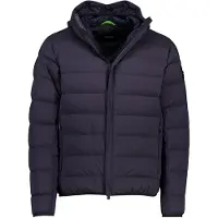 HUGO BOSS Winterjacke Boss Green dunkelblau mit Kapuze