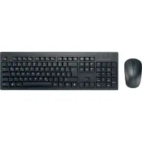 Kensington Tastatur und Maus Set KM270 EQ, kabellos, wiederaufladbar, QWERTZ, versiegelte Membran, Maus für Link-/Rechtshänder, PCR, schwarz