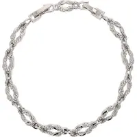 Faina Women Bracelet With Rhinestones in Silver | Gr.: onesize