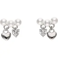 NAEMI Women Earrings in Silver White | Gr.: onesize