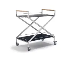 Solpuri Trolley one Bar trolley Edelstahl/White/90x50 cm
