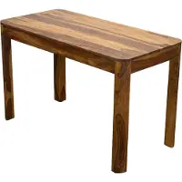 FineBuy Esstisch Sheesham Massivholz 120cm für bis zu 6 Personen · Rechteckiger Esszimmertisch im Landhaus Design · Handgefertigter Küchentisch