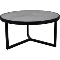 Brafab Itonda Loungetisch Aluminium/Glas schwarz/grau