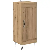 vidaXL Sideboard Artisan-Eiche 34,5 x 34 x 90 cm Verbundholz und Eisen