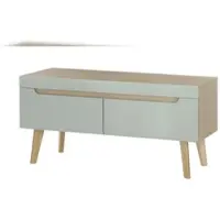 Furn.Design TV-Lowboard "Isgard" in Pistazie matt und Scandi Eiche TV Unterteil 107 x 50 cm